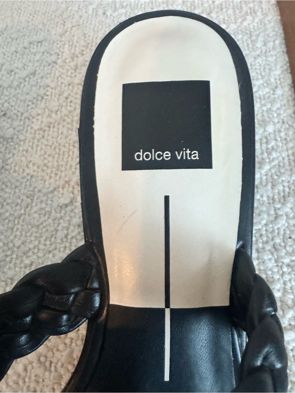 Dolce Vita Black Ronin Braided Double-Strap Block Heel Mule - Picture 4 of 5